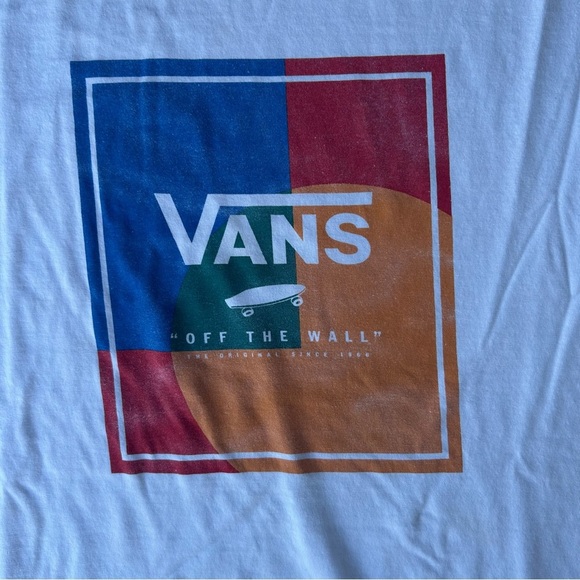 Vans Men's White Tee with Colorful Graphic - Picture 2 of 7